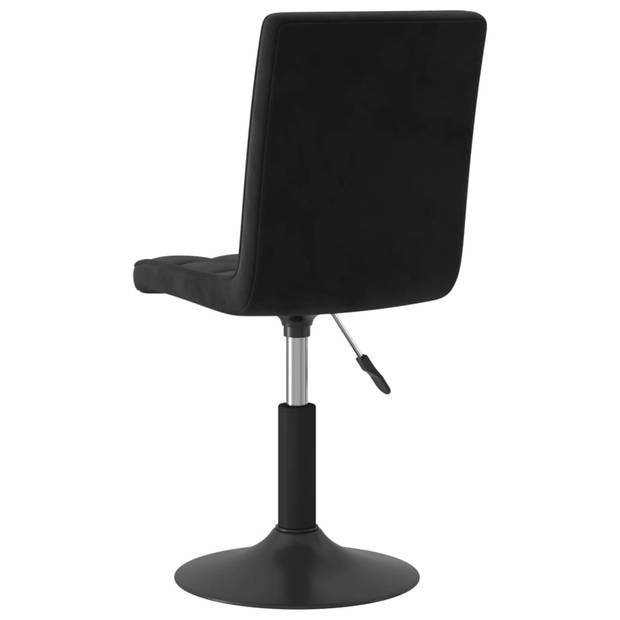 The Living Store Draaibare Eetstoelen - Keukenstoel 40 x 52 cm - Zwart