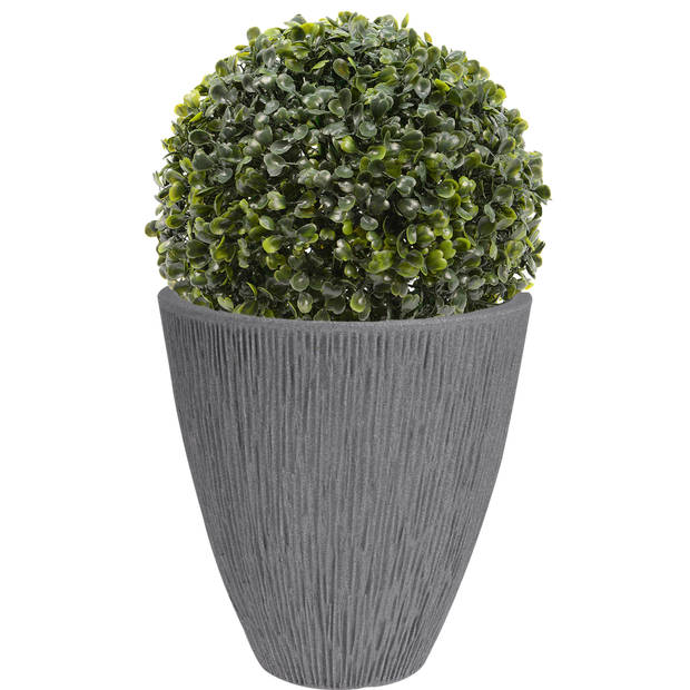 Pro Garden plantenpot/bloempot - Tuin - kunststof - grijs - D40 x H41 cm - Plantenpotten