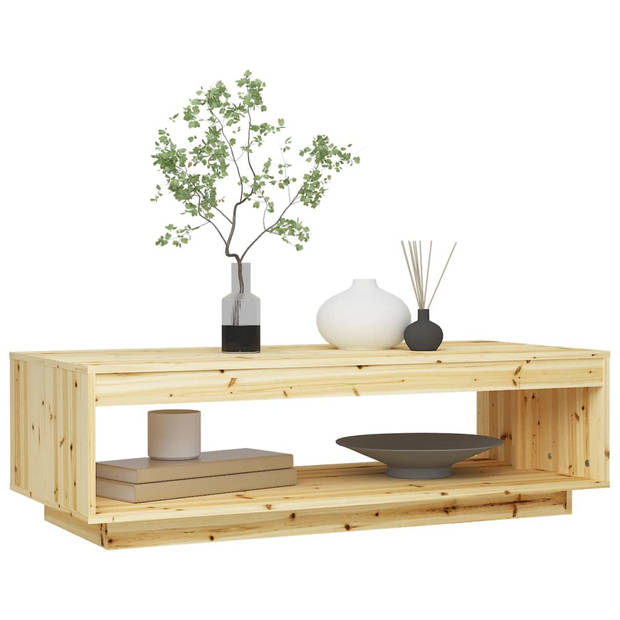 vidaXL Salontafel 110x50x33,5 cm massief vurenhout