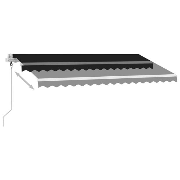 vidaXL Luifel automatisch met LED en windsensor 400x350 cm antraciet