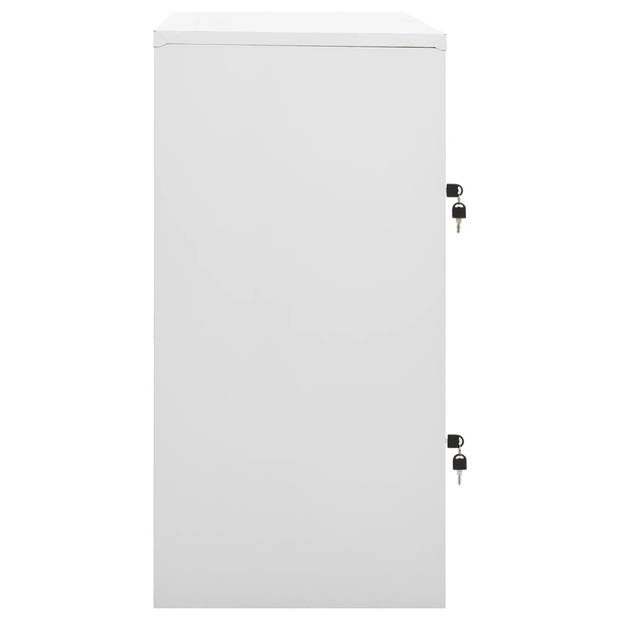 vidaXL Lockerkast 90x45x92,5 cm staal lichtgrijs