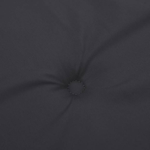 The Living Store Tuinstoelkussen - Polyester - 120 x 50 x 3 cm - Zwarte kleur