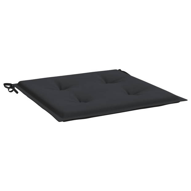 vidaXL Tuinstoelkussens 4 st 50x50x3 cm oxford stof zwart