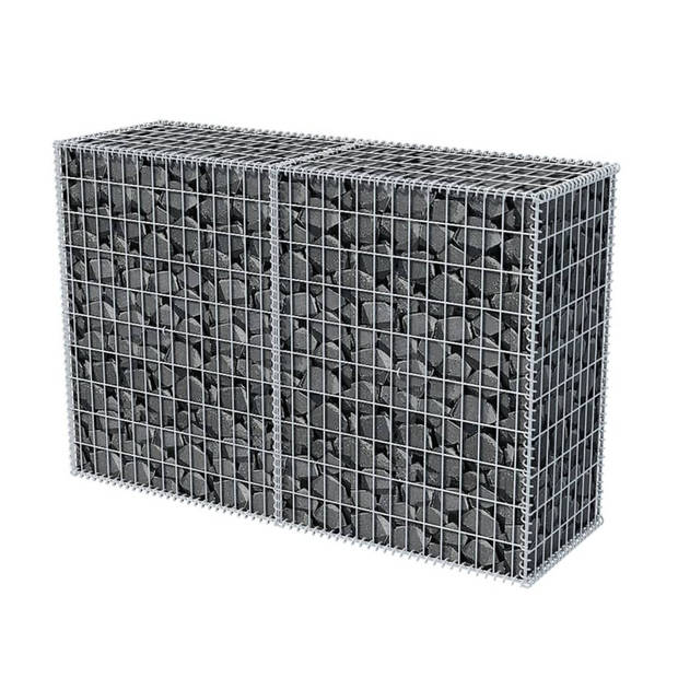 vidaXL Gabion mand 150x50x100 cm gegalvaniseerd staal