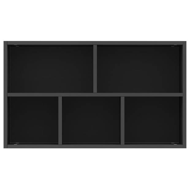 vidaXL Boekenkast/dressoir 50x25x80 cm spaanplaat zwart