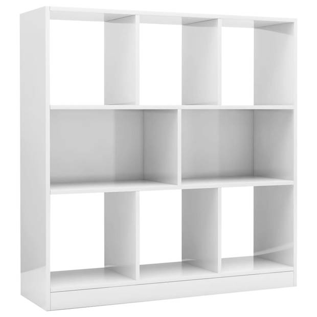 vidaXL Boekenkast 97,5x29,5x100 cm bewerkt hout hoogglans wit