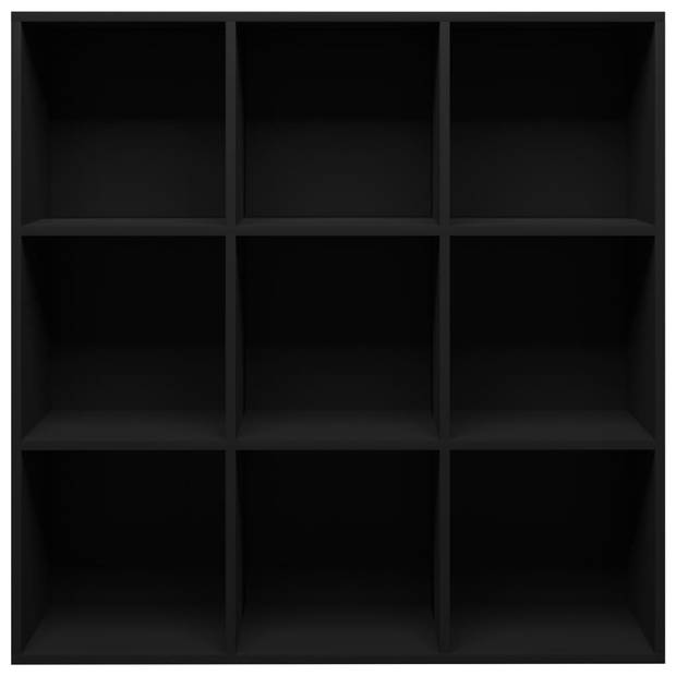 The Living Store Boekenkast - 98x30x98 cm - 9 vakken - zwart