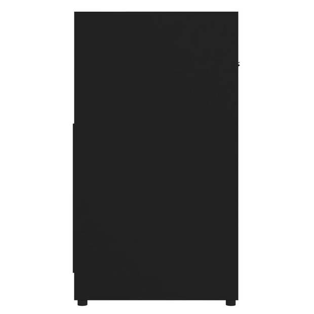 vidaXL Badkamerkast 60x33x61 cm spaanplaat zwart
