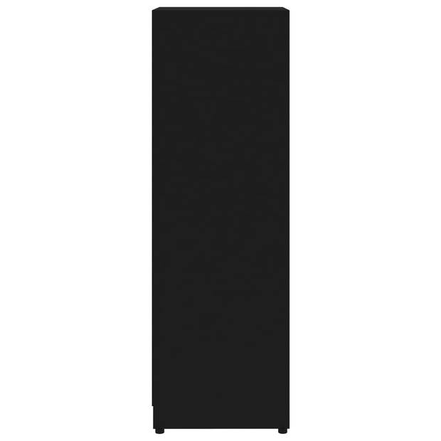 vidaXL Badkamerkast 30x30x95 cm spaanplaat zwart