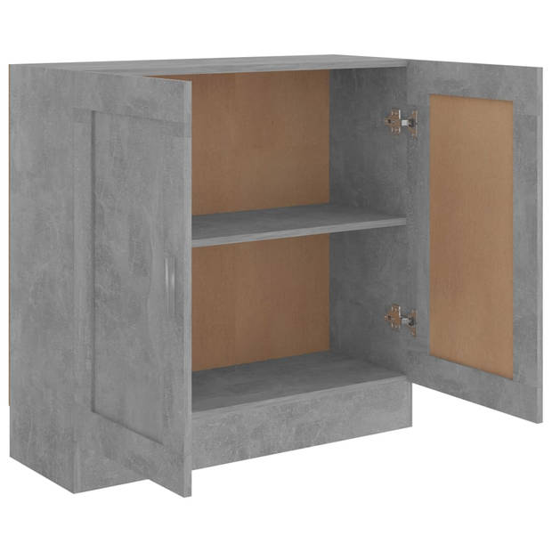 vidaXL Boekenkast 82,5x30,5x80 cm bewerkt hout betongrijs