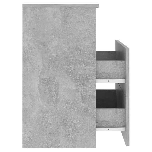 vidaXL Nachtkastjes 2 st 50x32x60 cm betongrijs