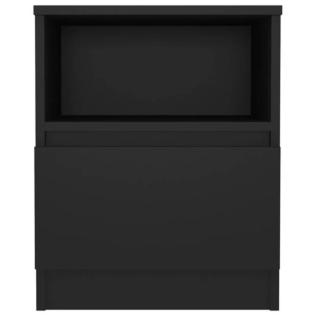 vidaXL Nachtkastje 40x40x50 cm bewerkt hout zwart