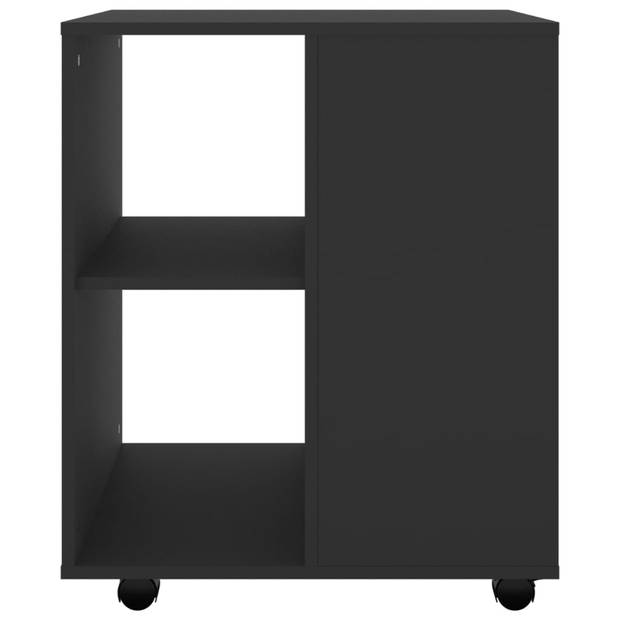 The Living Store Verrijdbare Kast - Bureaukast - 60 x 53 x 72 cm - Zwart - Spaanplaat