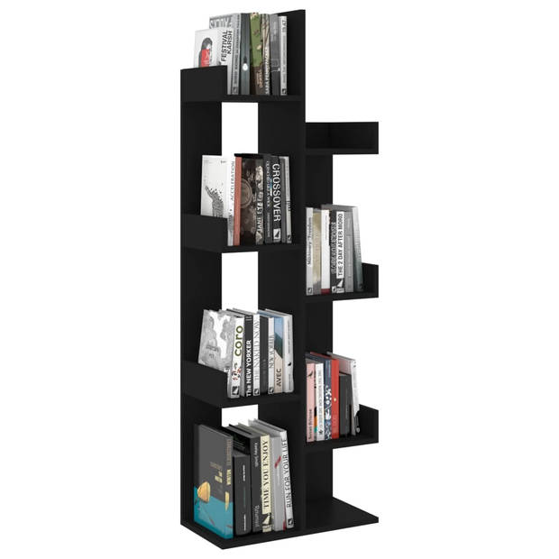 vidaXL Boekenkast 48x25,5x140 cm bewerkt hout zwart