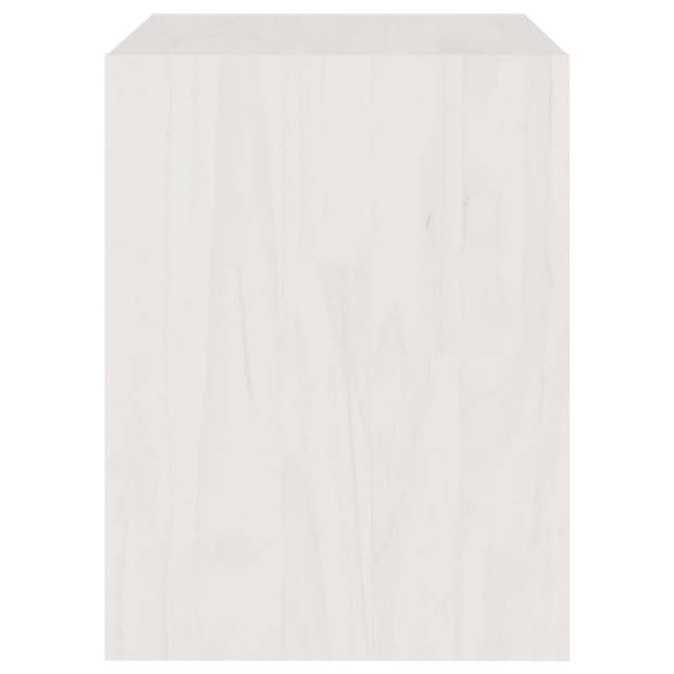 vidaXL Nachtkastjes 2st 40x30,5x40 cm massief grenenhout wit