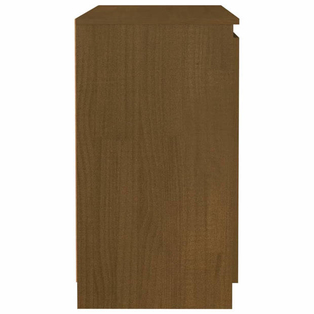 vidaXL Bijzetkast 60x36x65 cm massief grenenhout honingbruin