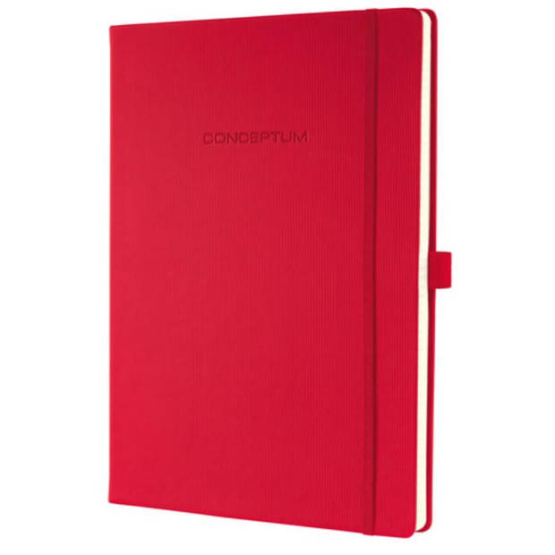 Sigel notitieboek Conceptum Pure A4 hardcover gelinieerd rood