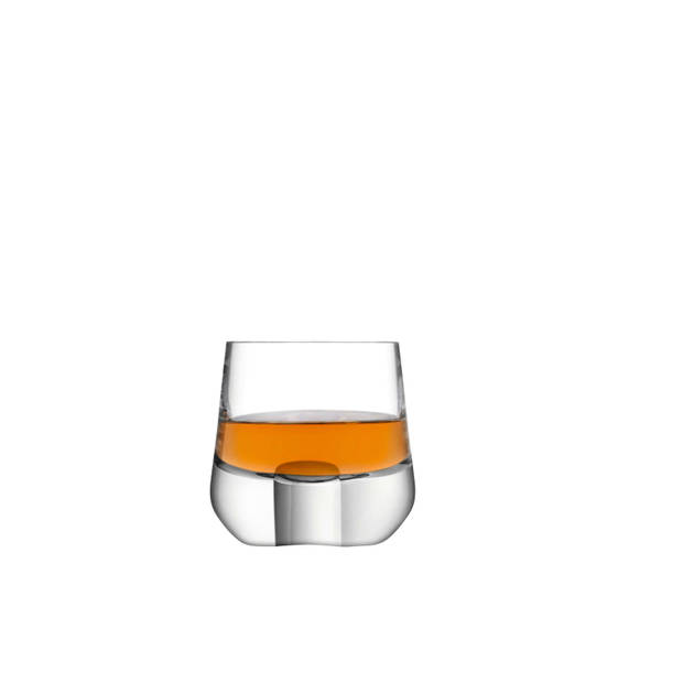 L.S.A. - Whiskey Cut Tumbler Glas 180 ml Set van 2 Stuks - Glas - Transparant