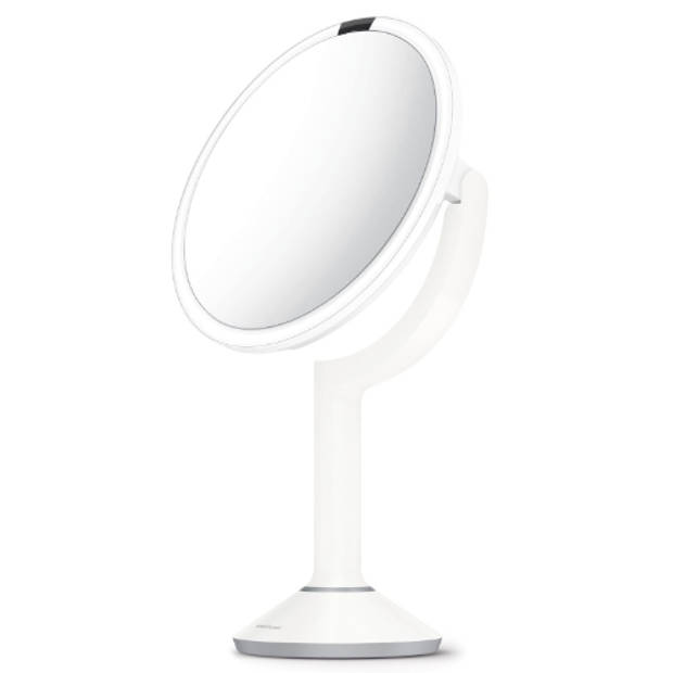 Simplehuman - Spiegel met Sensor 20 cm 3x 5x 10x Vergroting Tru Lux &amp, Touch Control - Roestvast Staal - Wit