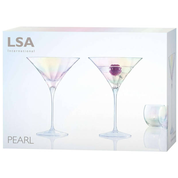 L.S.A. - Pearl Cocktailglas 300 ml Set van 2 Stuks - Glas - Transparant