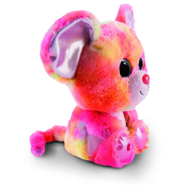 Nici muis Candypop - pluche knuffel - roze - 25 cm - Knuffeldier