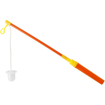 Lampionstokje oranje/geel met lichtje 39 cm - Feestlampionnen