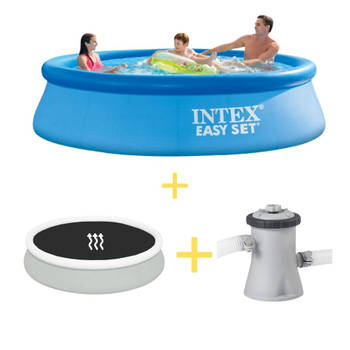 Intex Zwembad - Easy Set - 305 x 76 cm - Inclusief Solarzeil, Filterpomp & Filter