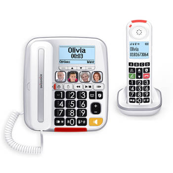 Swissvoice Xtra3335S Combo - Senioren huistelefoon met Draadloze Dect telefoon