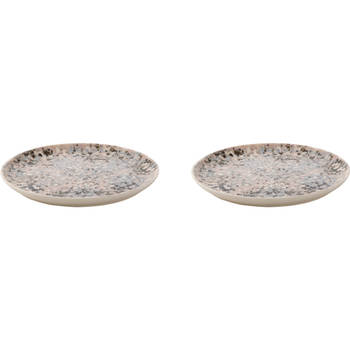Palmer Bord Confetti 21.5 cm Roze Stoneware 2 stuks