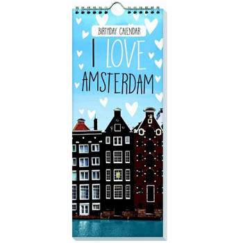 I Love Amsterdam Verjaardagskalender - 13 x 33 cm