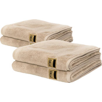 Luxe Handdoeken - Badhanddoek - 100% katoen - 600 g/m² - 50 x 100 cm- Créme - Set Van 4 stuks