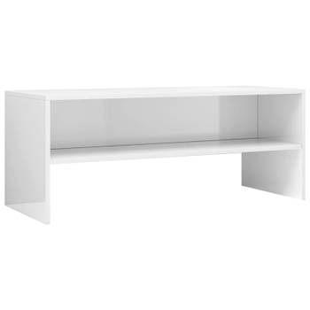 vidaXL Tv-meubel 100x40x40 cm bewerkt hout hoogglans wit