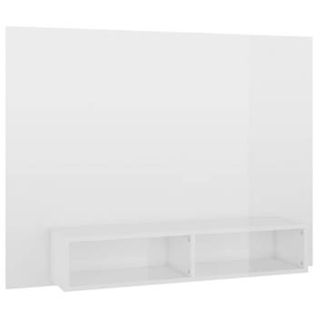 vidaXL Tv-wandmeubel 120x23,5x90 cm bewerkt hout hoogglans wit