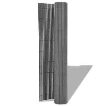 The Living Store PVC Tuinhek - 90 x 300 cm - Grijs - UV- en weerbestendig - Eenvoudig aanpasbaar