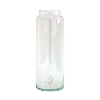 TAK Design - Drinken Waterglas XL Handgemaakt 10/30 Silver Diamond - Glas - Zilver