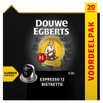 Douwe Egberts Espresso Ristretto koffiecups voordeelpak 20 stuks