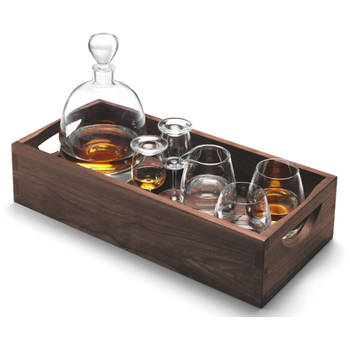 L.S.A. - Whisky Islay Connoiseur Set met Dienblad Set van 6 Stuks - Glas - Transparant