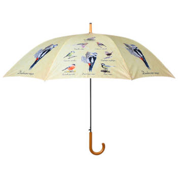 Esschert Design paraplu Vogels 120 x 95 cm polyester beige
