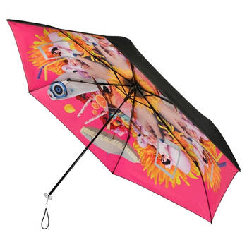 miniMAX paraplu UPF50+ 92 cm polyester zwart/roze