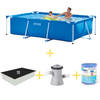 Intex Zwembad - Frame Pool - 260 x 160 x 65 cm - Inclusief Solarzeil, Filterpomp & Filter