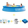 Intex Zwembad - Easy Set - 305 x 61 cm - Inclusief WAYS Onderhoudspakket, Filterpomp & Grondzeil