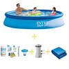 Intex Zwembad - Easy Set - 366 x 76 cm - Inclusief WAYS Onderhoudspakket, Filterpomp & Grondzeil