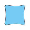 Velleman Schaduwdoek Vierkant 5x5 Hemelsblauw