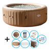 Intex - Bubble Massage - Jacuzzi - 196 x 71 cm - Beige - Inclusief onderhoudspakket en hoofdsteunen