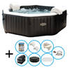 Intex - Jet & Bubble Deluxe - Jacuzzi - 201 x 71 cm - Zwart - Inclusief toebehoren