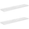 vidaXL Wandschappen zwevend 2 st 120x23,5x3,8 cm MDF hoogglans wit