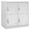 vidaXL Lockerkast 90x45x92,5 cm staal lichtgrijs