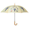 Esschert Design paraplu Vogels 120 x 95 cm polyester beige