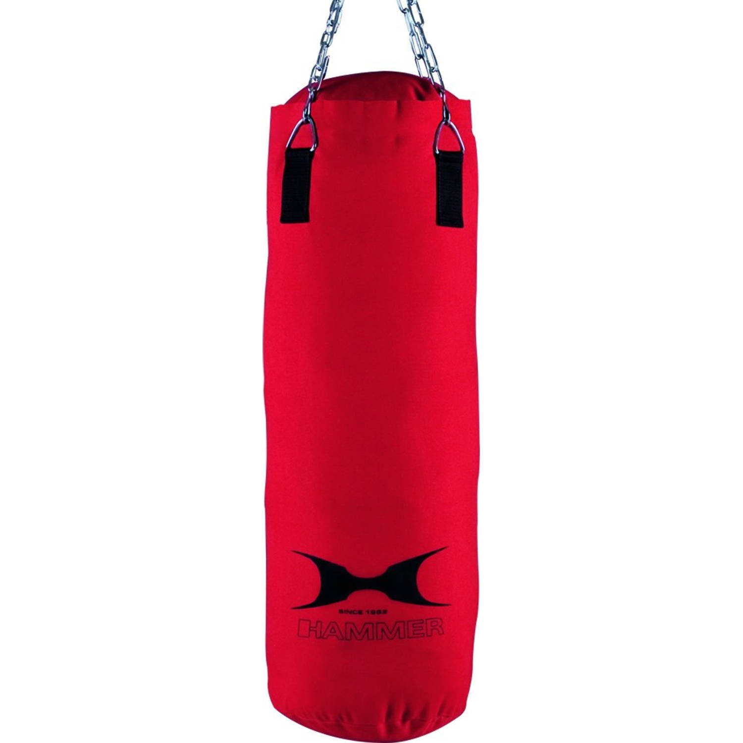 Hammer Boxing Bokszak Fit - Stootzak - Boxzak - 60 cm - Rood - inclusief vierpunts-ketting met swivel
