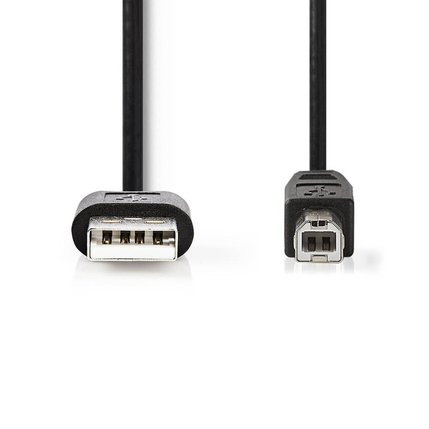 Kabel USB 2.0 | A male USB-B male | 2,0 m | Zwart